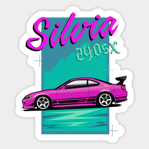 silvia s15 240sx Sticker by ASAKDESIGNS